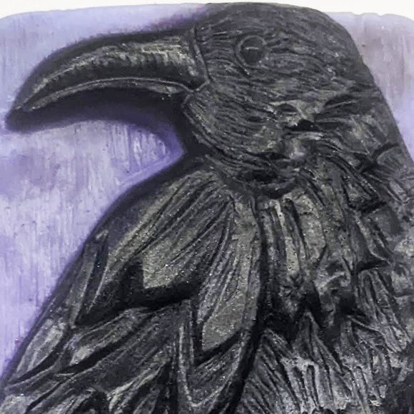Gothic Raven Vegan Soap Bar Elderflower Scent Handmade - Picture 2 of 4